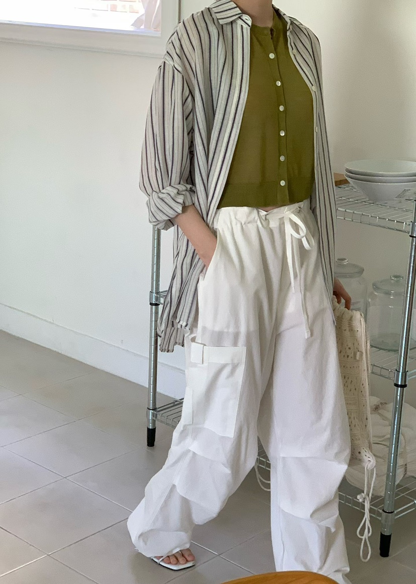 BINUS東大門實拍女士新品熱賣26春夏職業真品時尚休閑褲口袋BINUS休閑褲