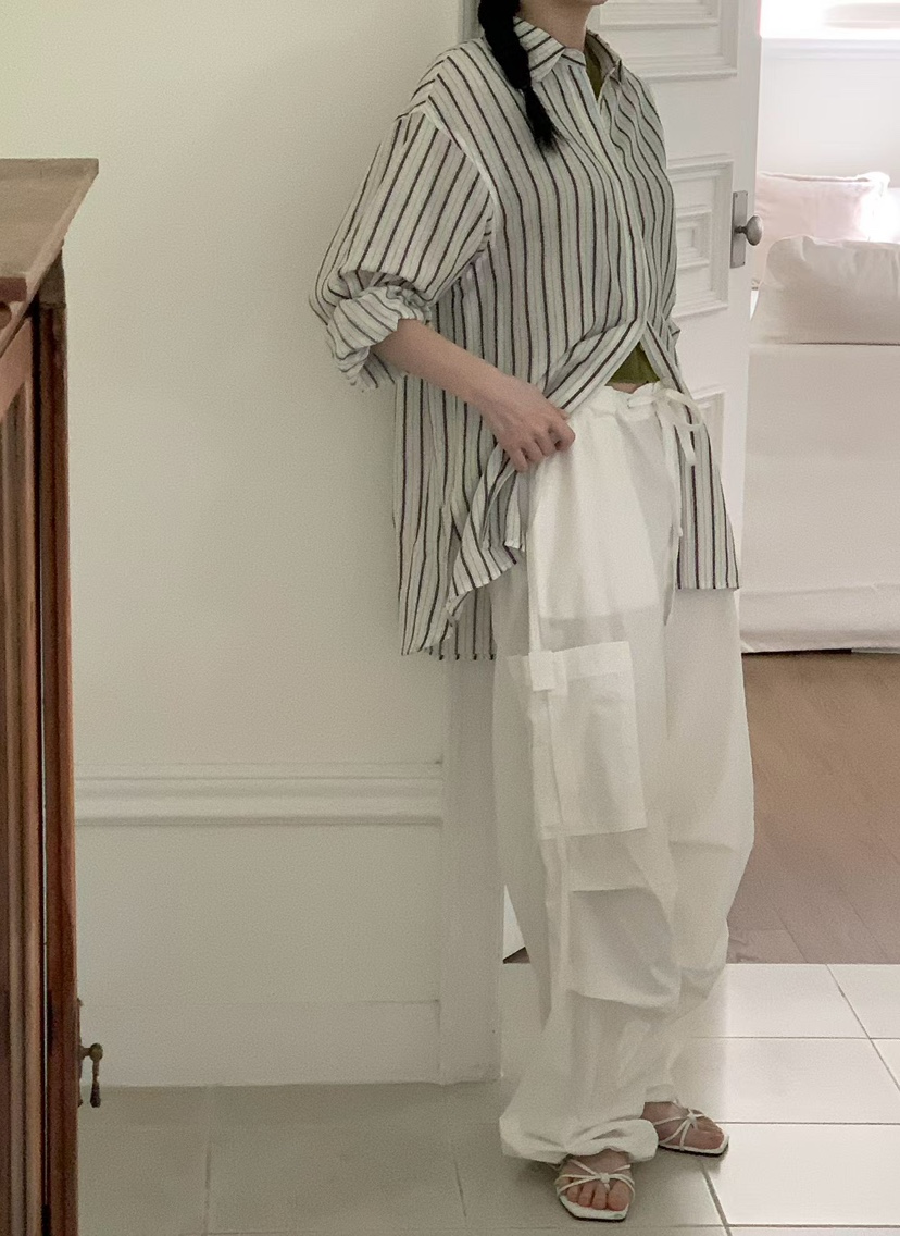 BINUS東大門實拍女士新品熱賣26春夏職業真品時尚休閑褲口袋BINUS休閑褲