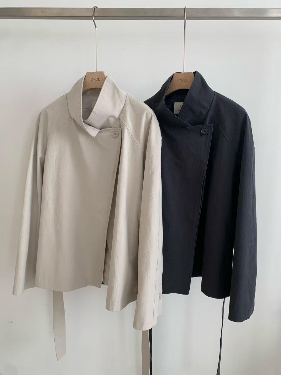 OBOE韓國代購女士新品熱賣人氣時尚推薦真品26春夏夾克含腰繩OBOE夾克