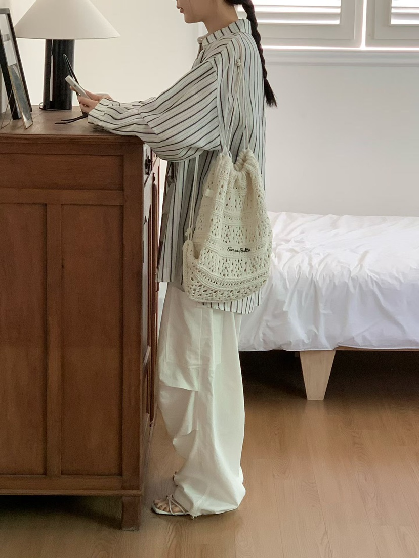 BINUS韓國代購女士新款推薦熱賣26春夏休閑襯衫蕾絲衫亞麻布BINUS襯衫/蕾絲衫