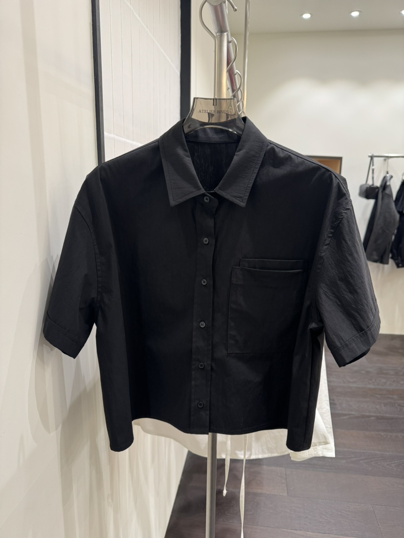 BINUS東大門實拍女裝新品時尚職業真品熱賣襯衫蕾絲衫短款BINUS襯衫/蕾絲衫