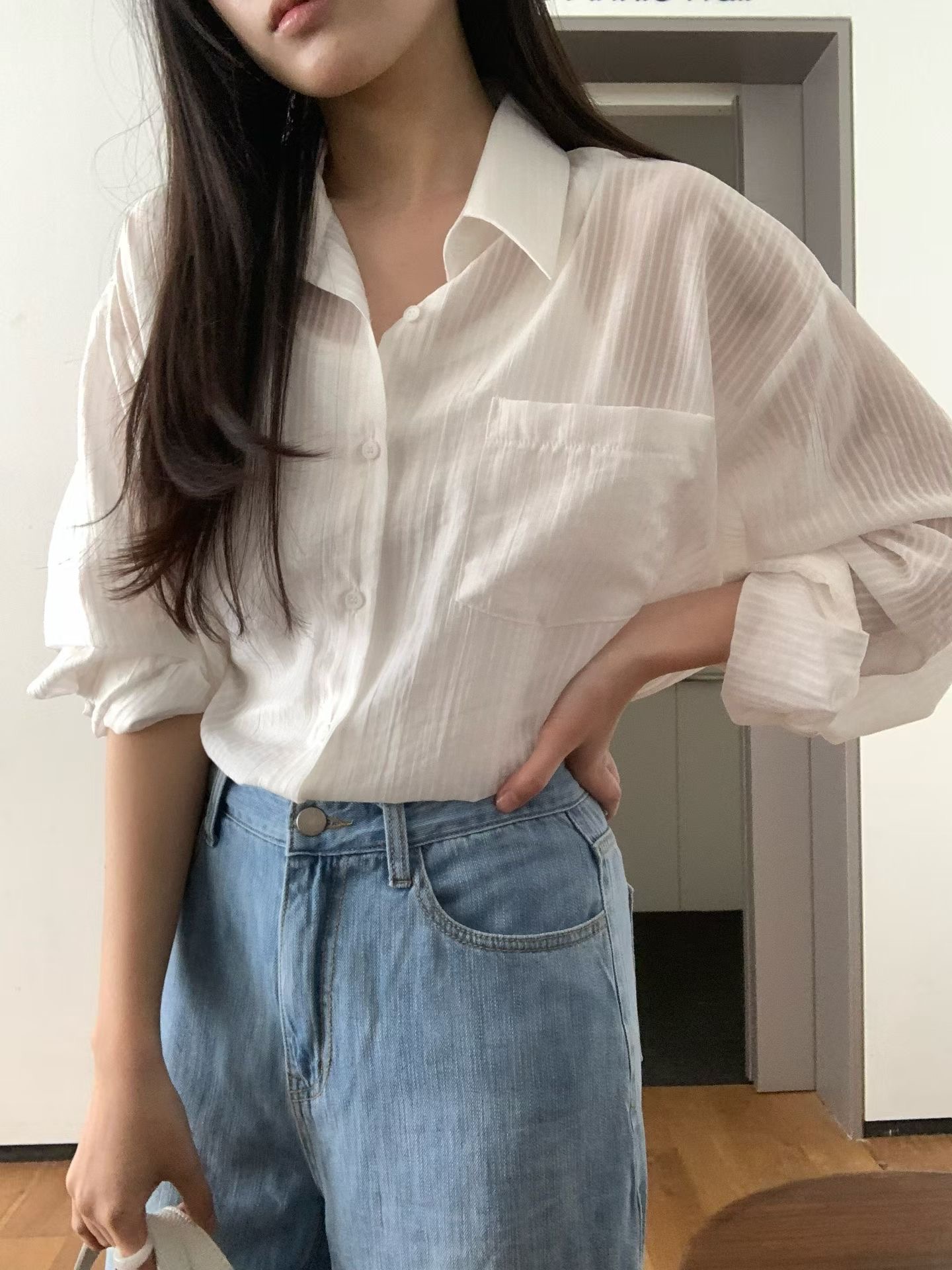 OBOE東大門直郵女士新款真品26春夏人氣襯衫蕾絲衫不含內搭OBOE襯衫/蕾絲衫