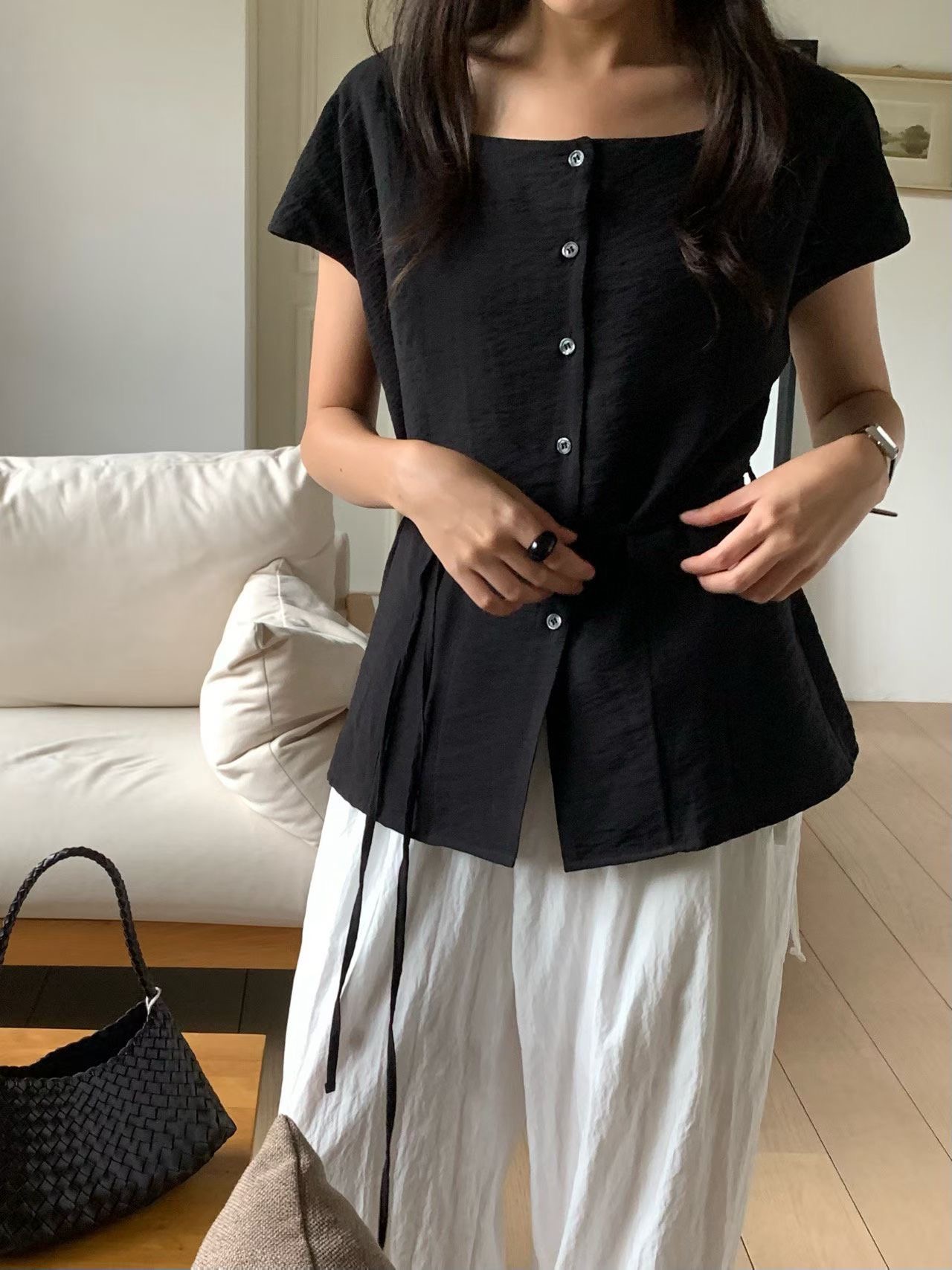 OBOE東大門實拍女裝新品時尚真品休閑26春夏熱賣襯衫蕾絲衫OBOE襯衫/蕾絲衫