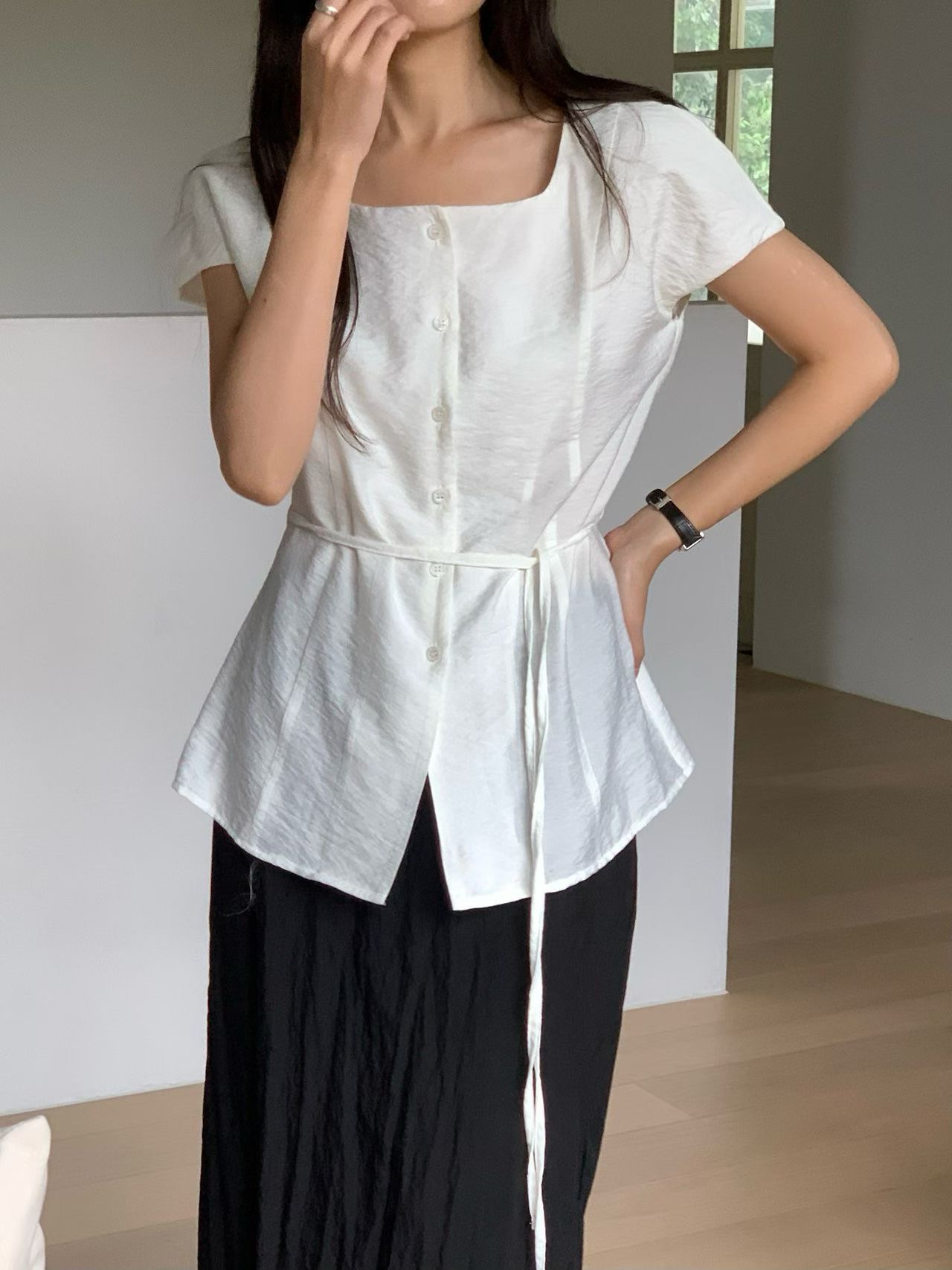 OBOE東大門實拍女裝新品時尚真品休閑26春夏熱賣襯衫蕾絲衫OBOE襯衫/蕾絲衫圖色2