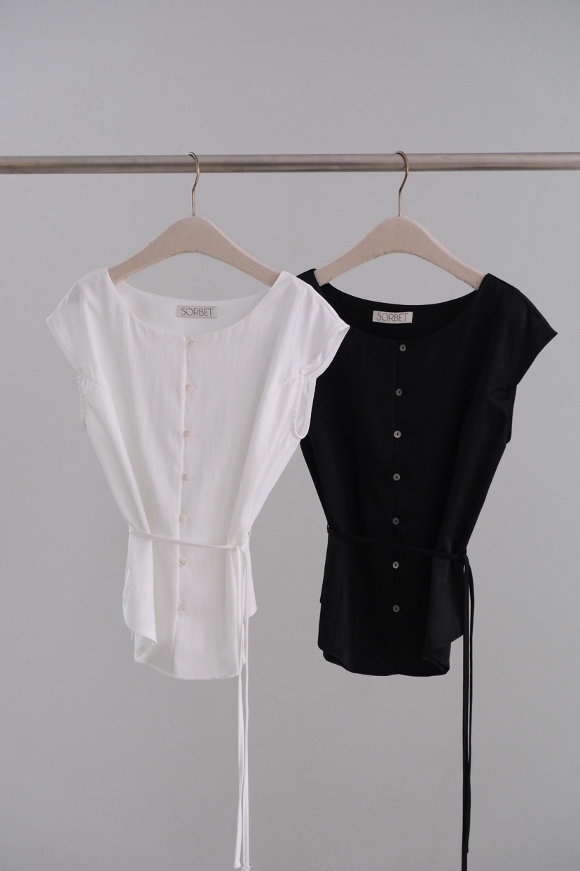 SORBET/FLAT WHITE韓國代購女裝新款時尚真品襯衫蕾絲衫SORBET/FLAT WHITE襯衫/蕾絲衫