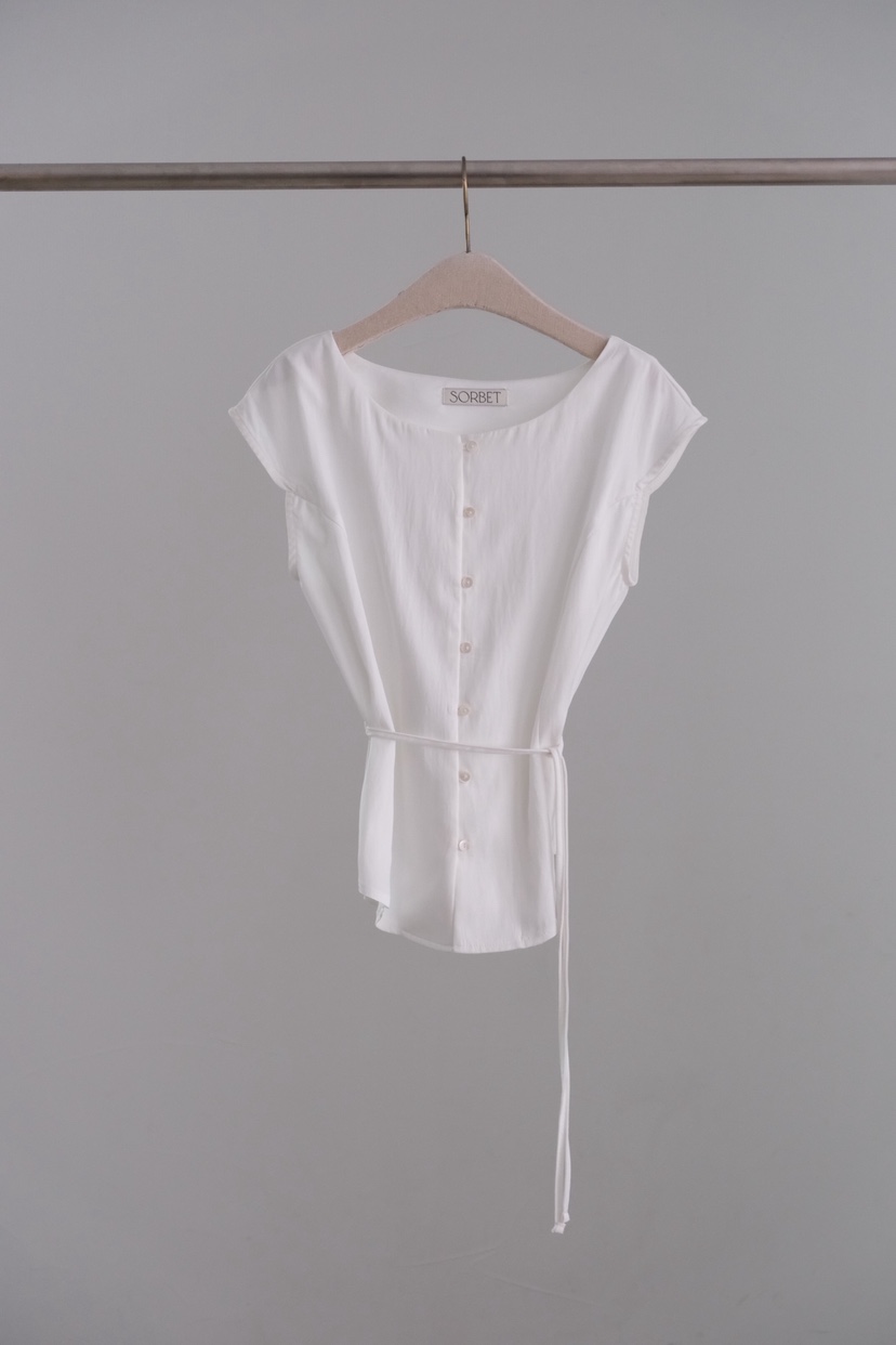 SORBET/FLAT WHITE韓國代購女裝新款時尚真品襯衫蕾絲衫SORBET/FLAT WHITE襯衫/蕾絲衫圖色1