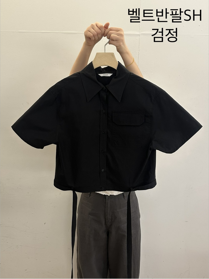 TAUPE韓國代購女士新款推薦職業休閑26春夏襯衫蕾絲衫含腰帶TAUPE襯衫/蕾絲衫圖色3