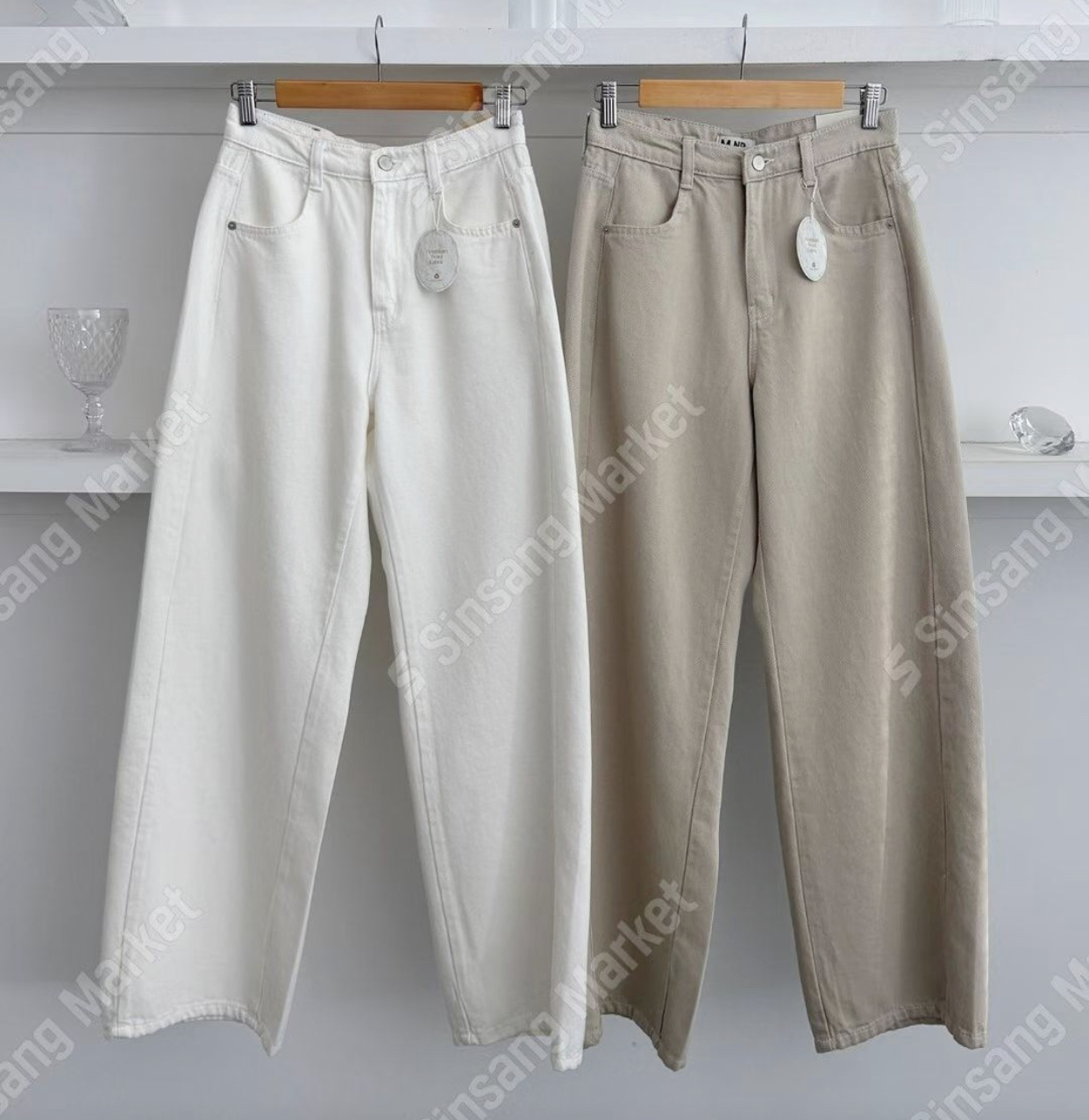 MORPHIN-모르핀-T韓國代購女裝新品26春夏推薦熱賣牛仔褲MORPHIN-T牛仔褲圖色2左二色