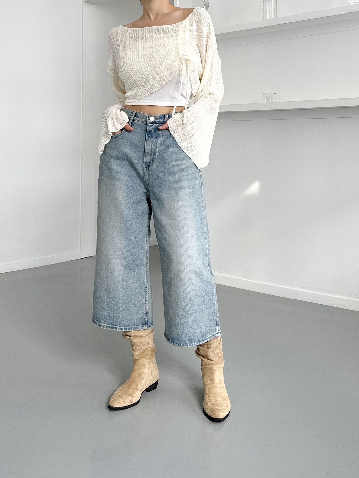 MORPHIN-모르핀-T東大門代購女裝新款人氣推薦熱賣牛仔褲MORPHIN-T牛仔褲