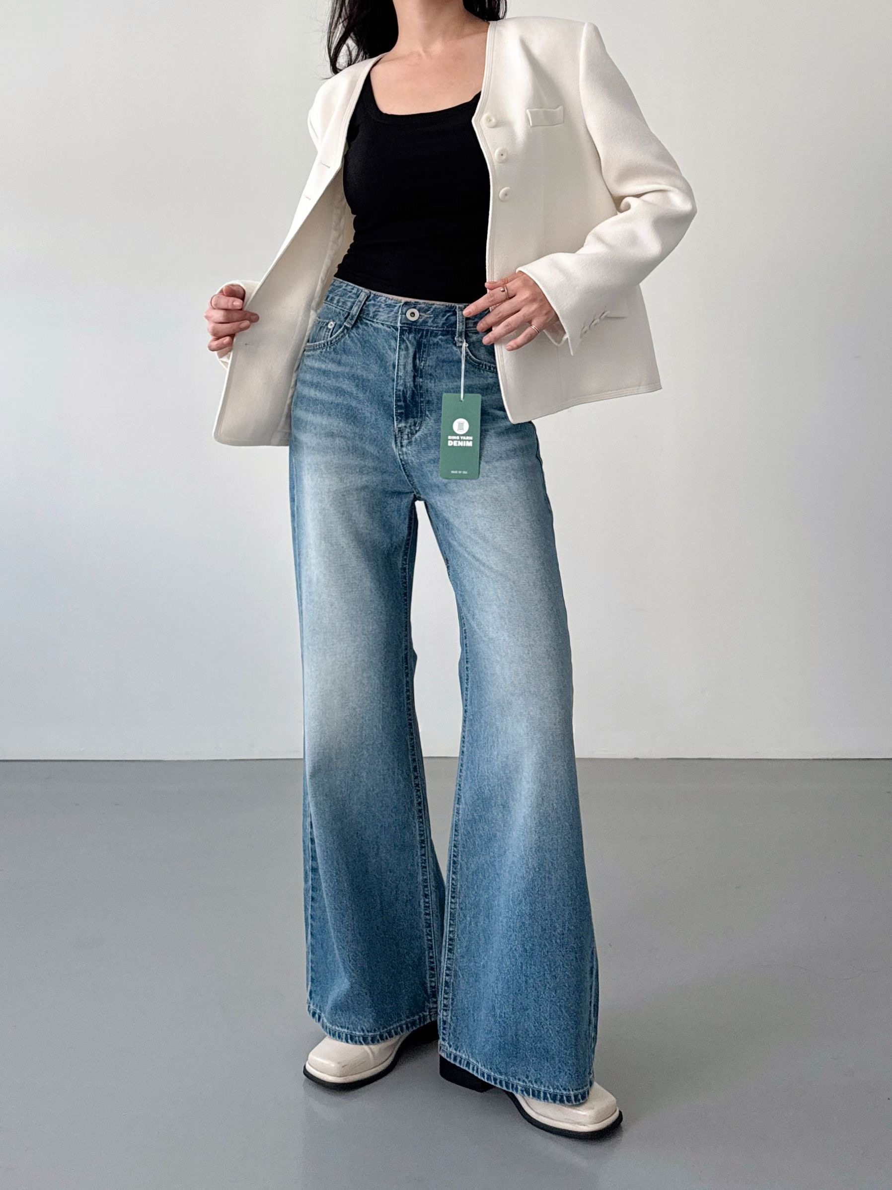 MORPHIN-모르핀-T東大門實拍女士新款真品推薦休閑牛仔褲MORPHIN-T牛仔褲