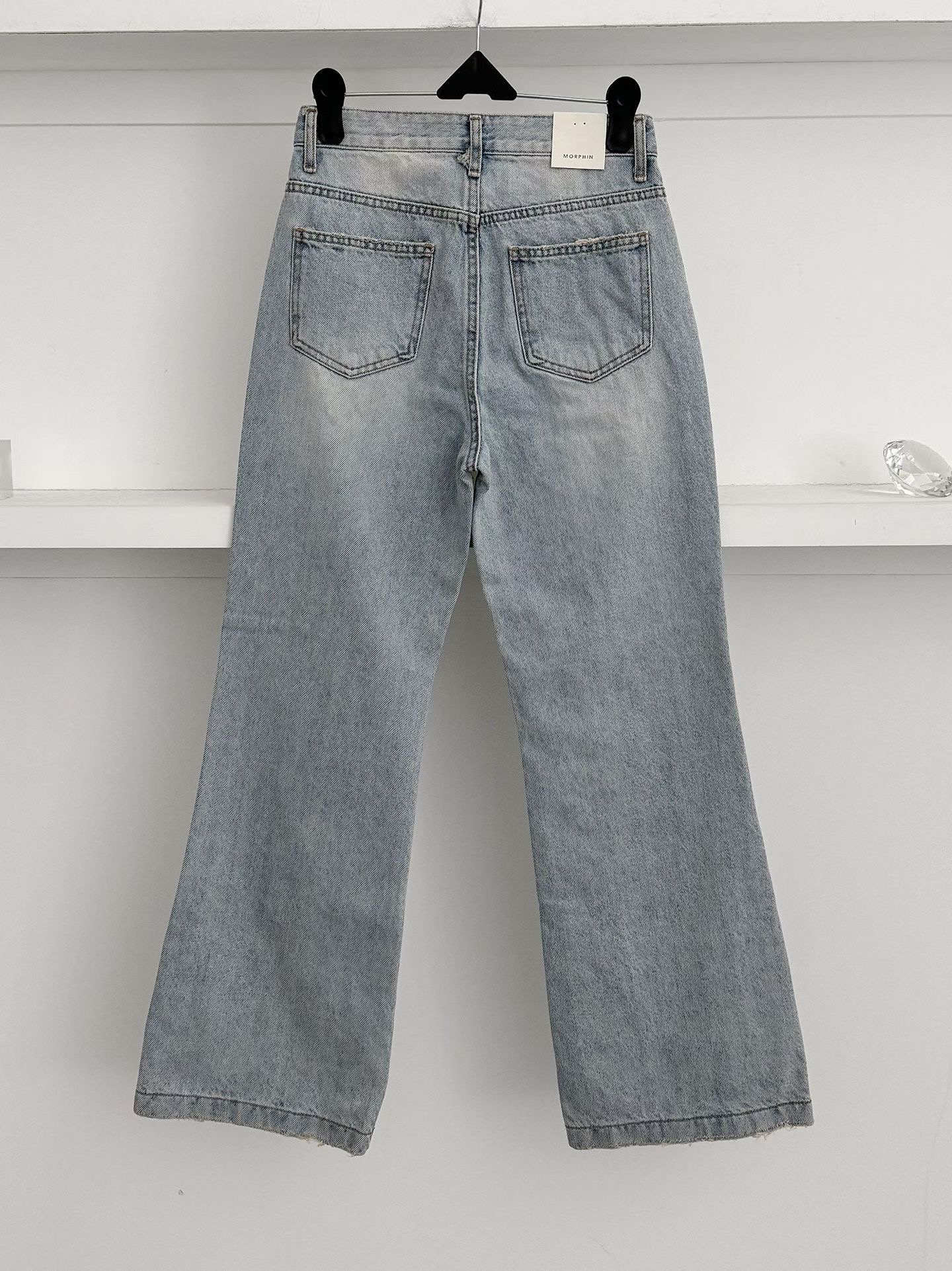 MORPHIN-모르핀-T韓國直郵女裝新款真品推薦職業牛仔褲MORPHIN-T牛仔褲