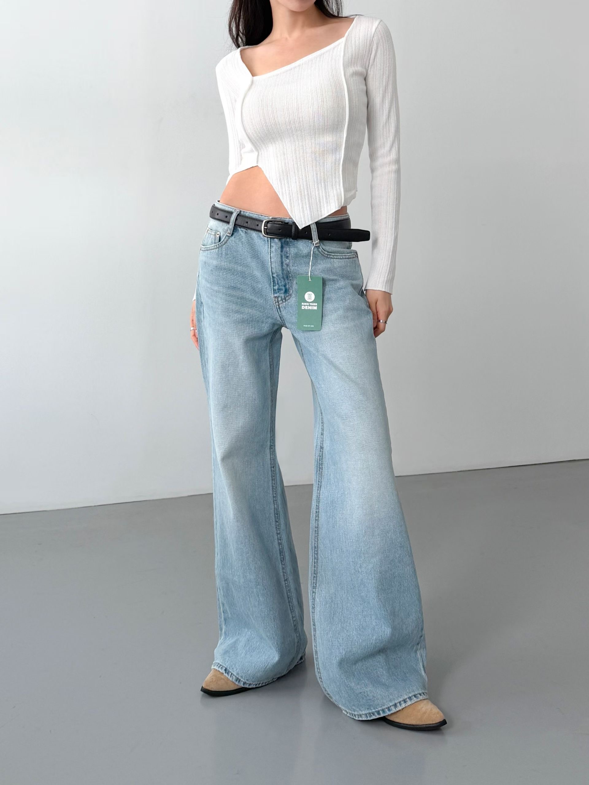 MORPHIN-모르핀-T東大門實拍女士新款職業熱賣時尚牛仔褲MORPHIN-T牛仔褲