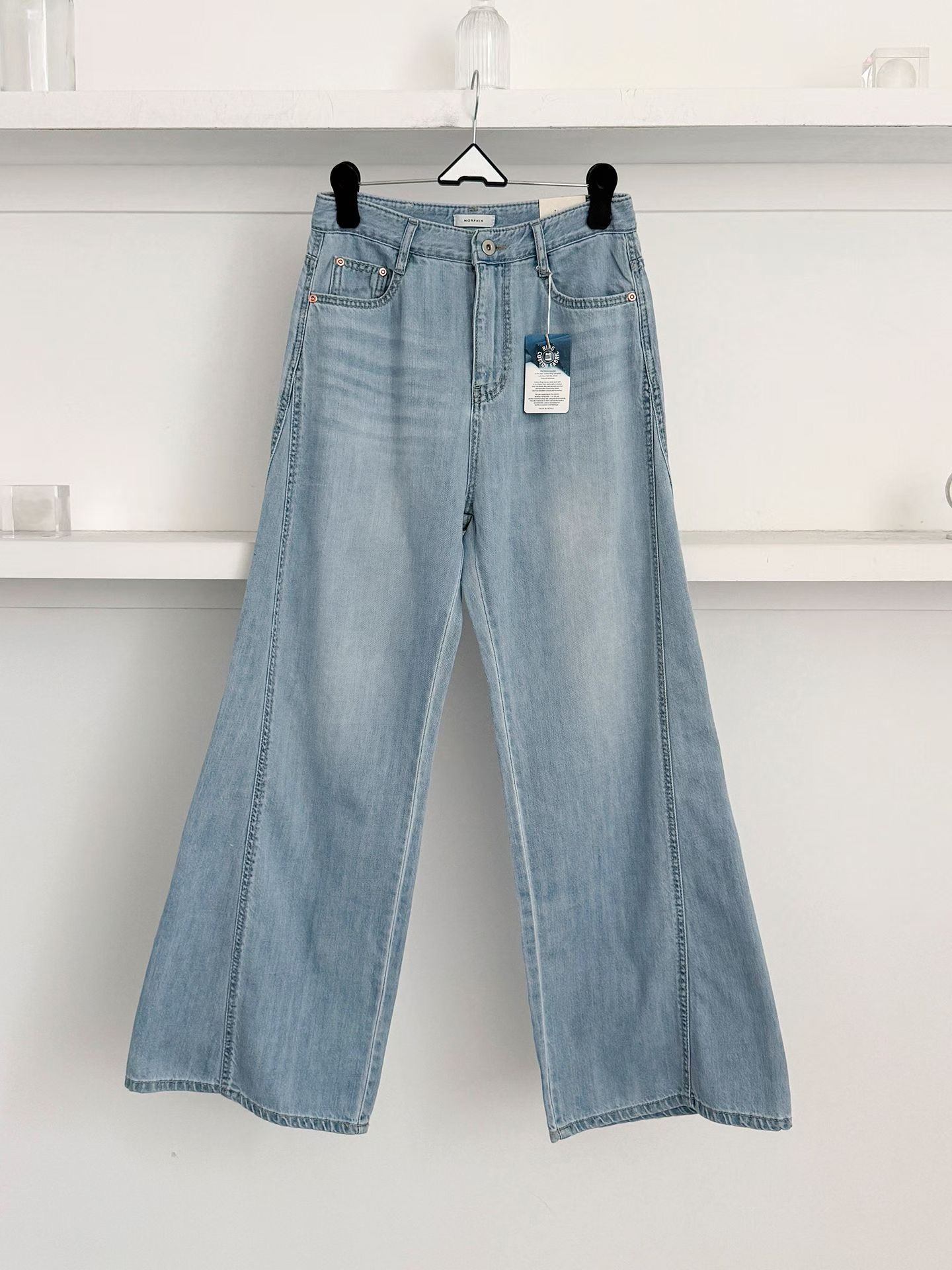 MORPHIN-모르핀-T韓國代購女裝新品真品26春夏職業牛仔褲MORPHIN-T牛仔褲圖色1