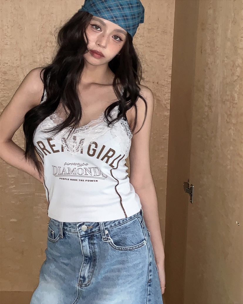 LIVE AID-P韓國代購女裝新款休閑推薦人氣26春夏吊帶背心LIVE AID-P吊帶/背心