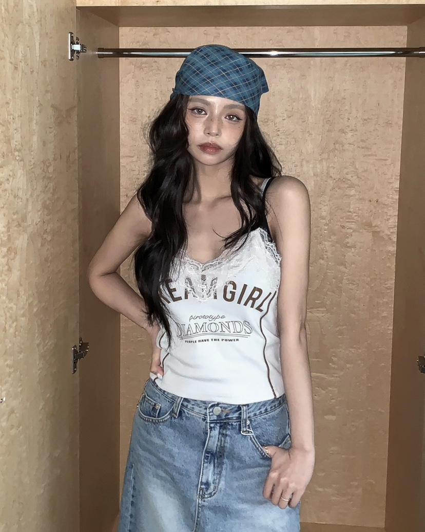 LIVE AID-P韓國代購女裝新款休閑推薦人氣26春夏吊帶背心LIVE AID-P吊帶/背心