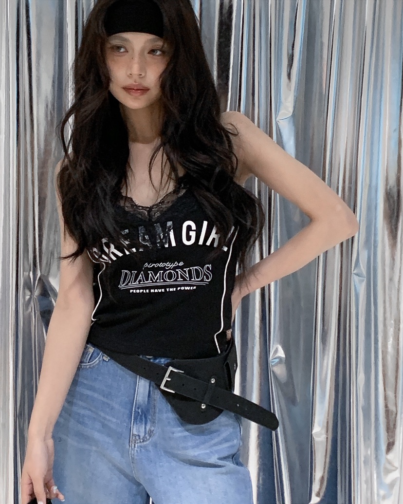 LIVE AID-P韓國代購女裝新款休閑推薦人氣26春夏吊帶背心LIVE AID-P吊帶/背心