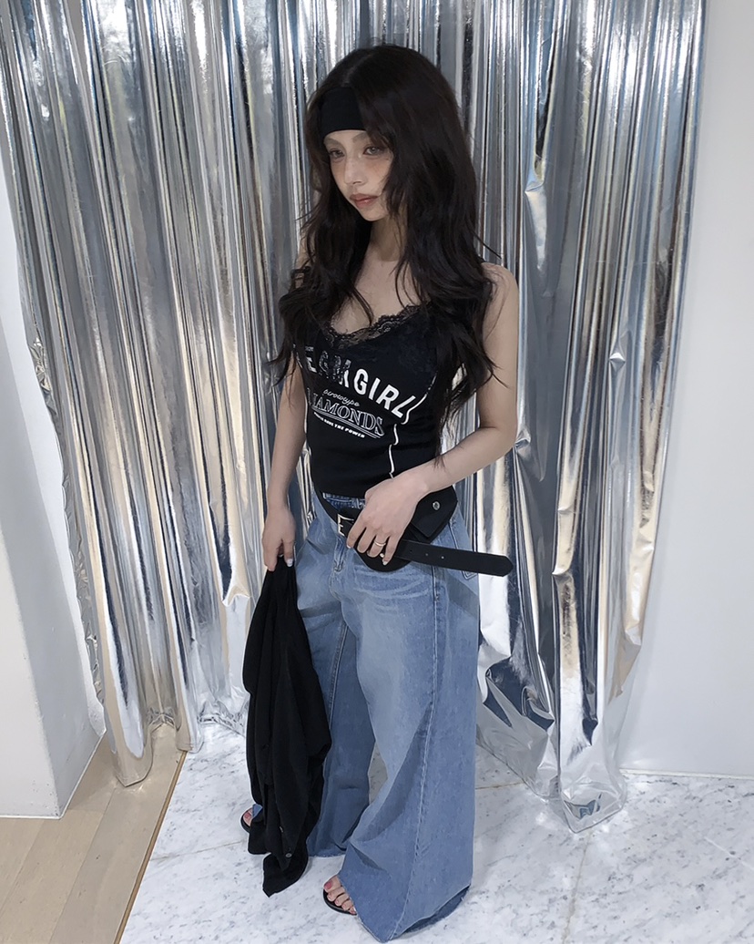 LIVE AID-P韓國代購女裝新款休閑推薦人氣26春夏吊帶背心LIVE AID-P吊帶/背心