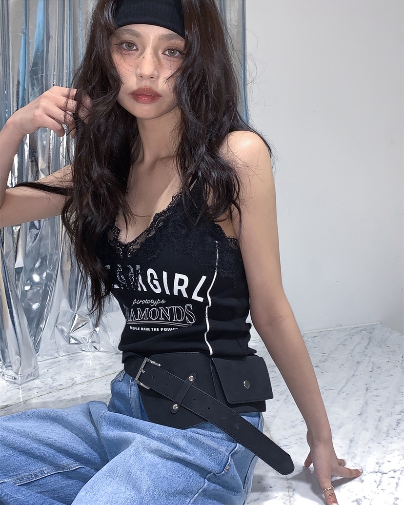 LIVE AID-P韓國代購女裝新款休閑推薦人氣26春夏吊帶背心LIVE AID-P吊帶/背心