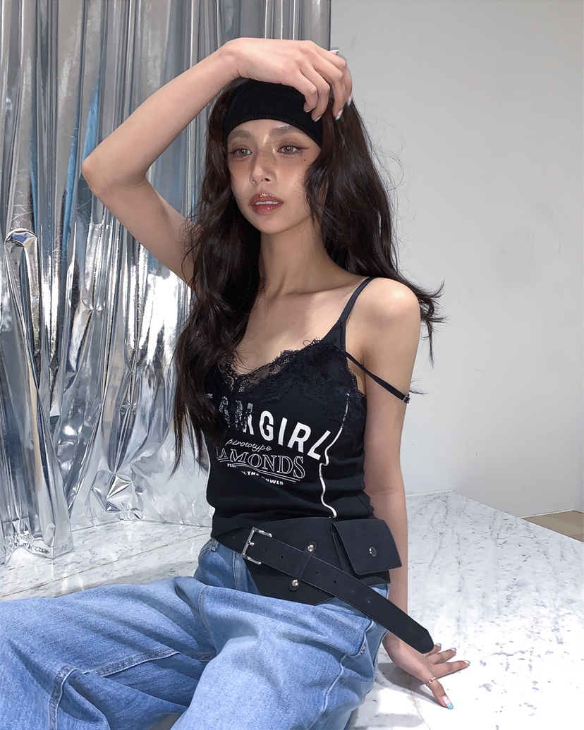 LIVE AID-P韓國代購女裝新款休閑推薦人氣26春夏吊帶背心LIVE AID-P吊帶/背心