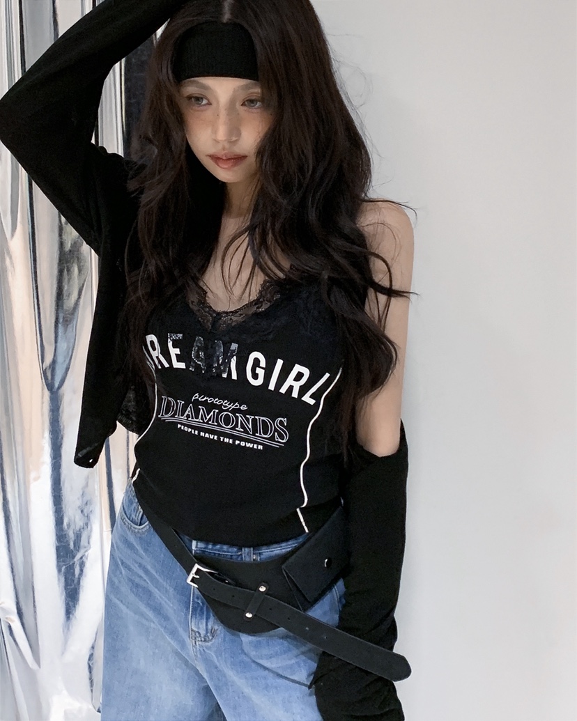 LIVE AID-P韓國代購女裝新款休閑推薦人氣26春夏吊帶背心LIVE AID-P吊帶/背心