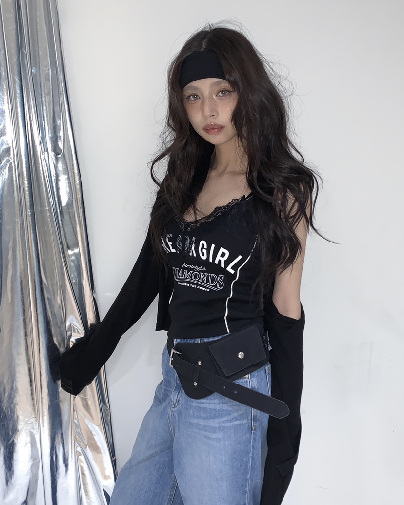 LIVE AID-P韓國代購女裝新款休閑推薦人氣26春夏吊帶背心LIVE AID-P吊帶/背心