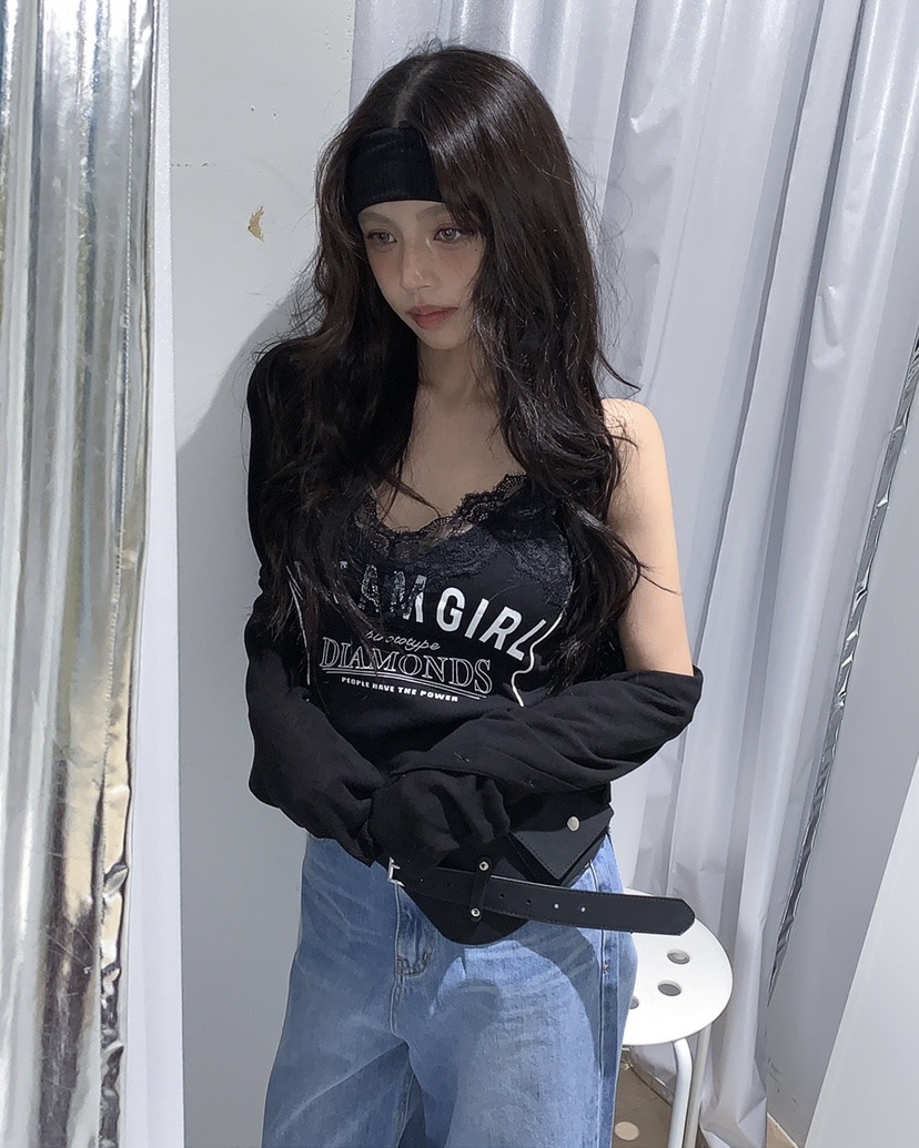 LIVE AID-P韓國代購女裝新款休閑推薦人氣26春夏吊帶背心LIVE AID-P吊帶/背心