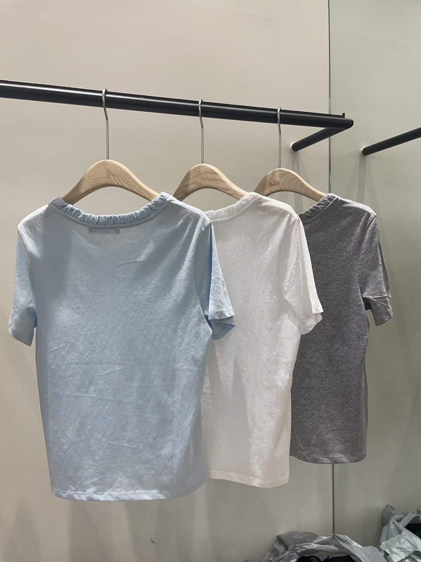 NEOUL韓國東大門直郵女士新款休閑推薦職業時尚人氣熱賣T恤NEOUL/ahin雙領標簽T恤