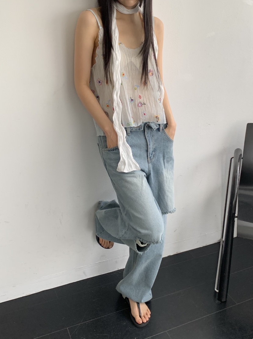 MURMUR韓國直郵實拍女士新款人氣休閑推薦時尚26春夏牛仔褲MURMUR牛仔褲