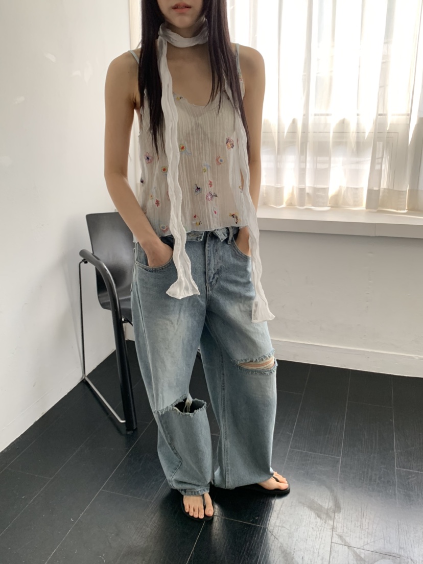 MURMUR韓國直郵實拍女士新款人氣休閑推薦時尚26春夏牛仔褲MURMUR牛仔褲