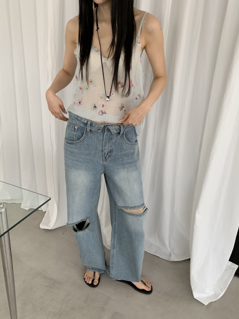 MURMUR韓國直郵實拍女士新款人氣休閑推薦時尚26春夏牛仔褲MURMUR牛仔褲