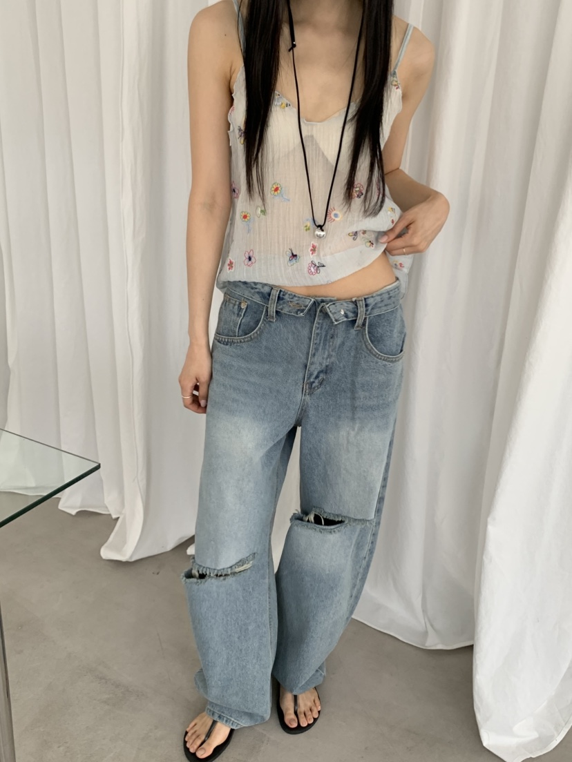 MURMUR韓國直郵實拍女士新款人氣休閑推薦時尚26春夏牛仔褲MURMUR牛仔褲