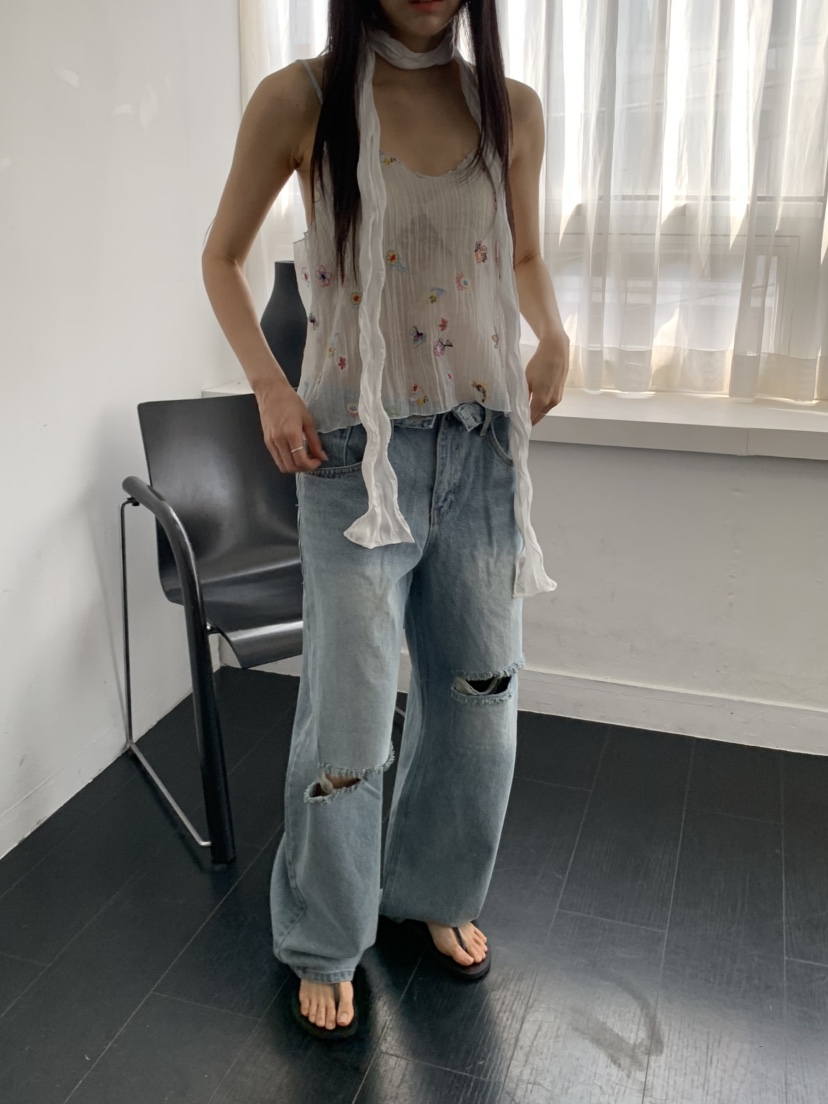 MURMUR韓國直郵實拍女士新款人氣休閑推薦時尚26春夏牛仔褲MURMUR牛仔褲