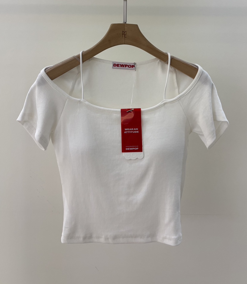 DEWPOP韓國直郵實拍女裝新款熱賣26春夏時尚休閑人氣推薦T恤DEWPOPT恤圖色1