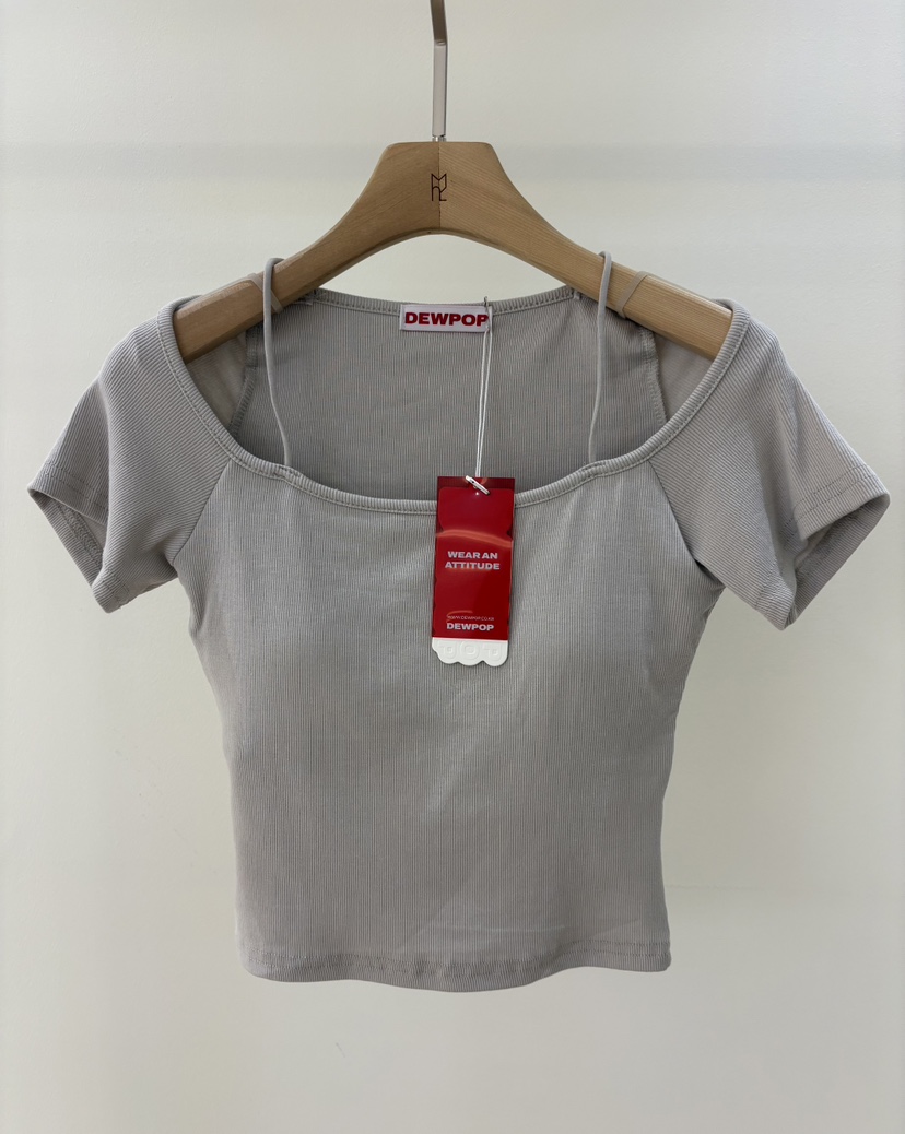 DEWPOP韓國直郵實拍女裝新款熱賣26春夏時尚休閑人氣推薦T恤DEWPOPT恤圖色2