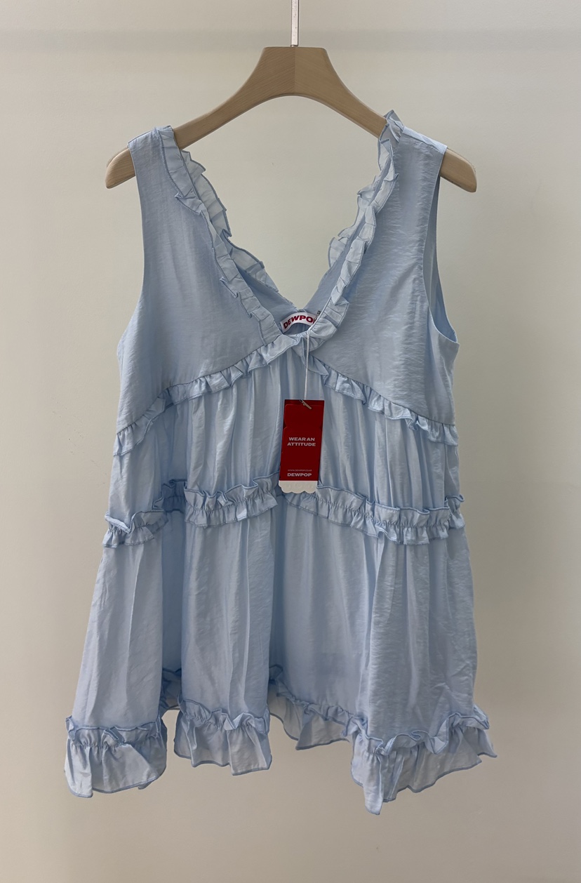 DEWPOP韓國代購女士新款熱賣休閑推薦人氣時尚職業吊帶背心DEWPOP吊帶/背心圖色2