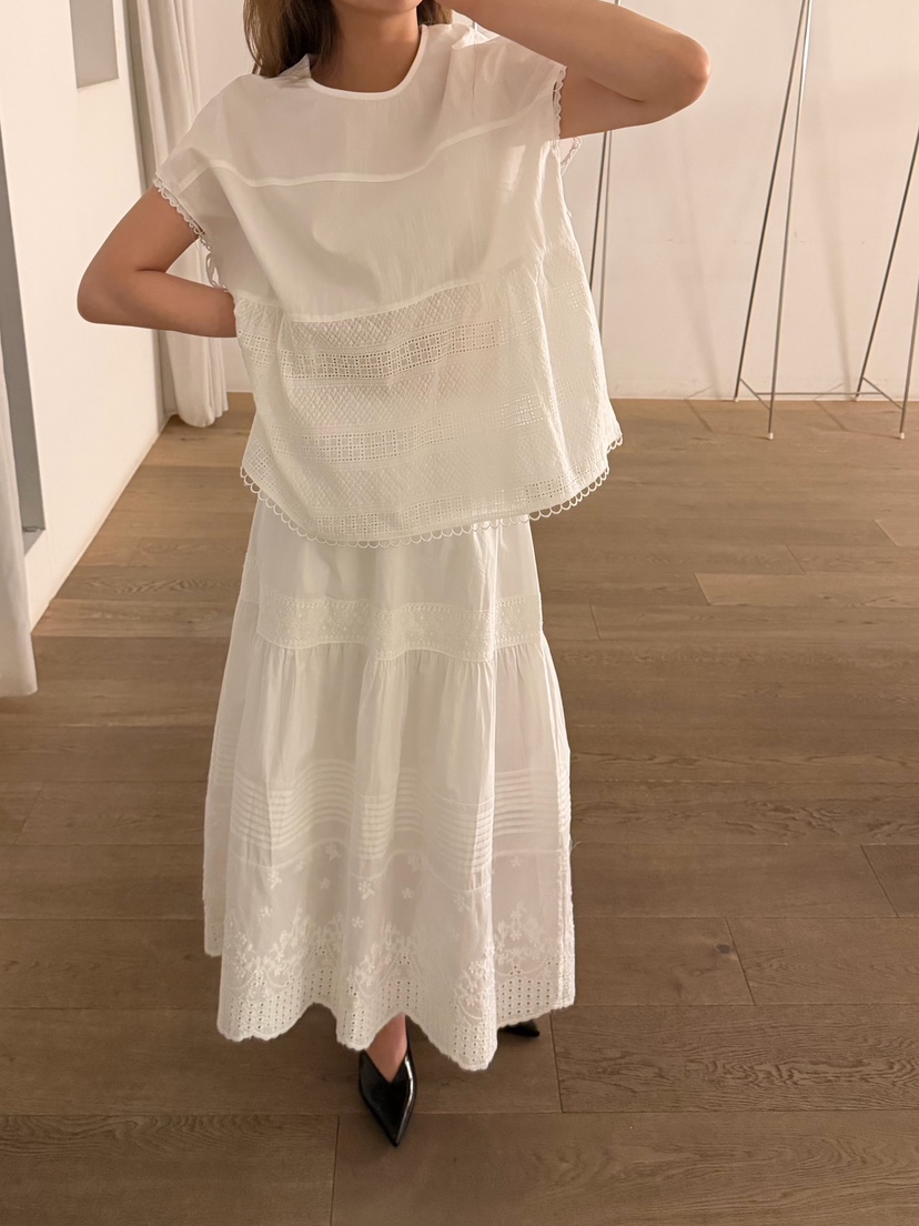 LATTE-P韓國直郵女士新品職業休閑26春夏人氣襯衫蕾絲衫LATTE-P襯衫/蕾絲衫