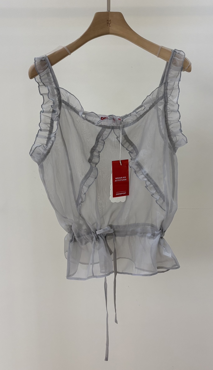 DEWPOP韓國東大門代購女裝新款26春夏熱賣職業休閑吊帶背心DEWPOP吊帶/背心圖色2