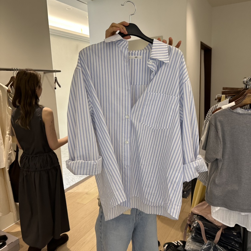 AGO韓國直郵女士新款26春夏職業時尚熱賣人氣休閑襯衫蕾絲衫AGO襯衫/蕾絲衫圖色1