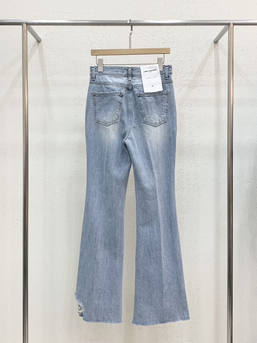 LIGHT AND SALT韓國東大門代購女士新品26春夏推薦牛仔褲LIGHT AND SALT牛仔褲