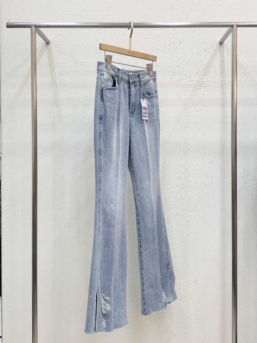 LIGHT AND SALT韓國東大門代購女士新品26春夏推薦牛仔褲LIGHT AND SALT牛仔褲