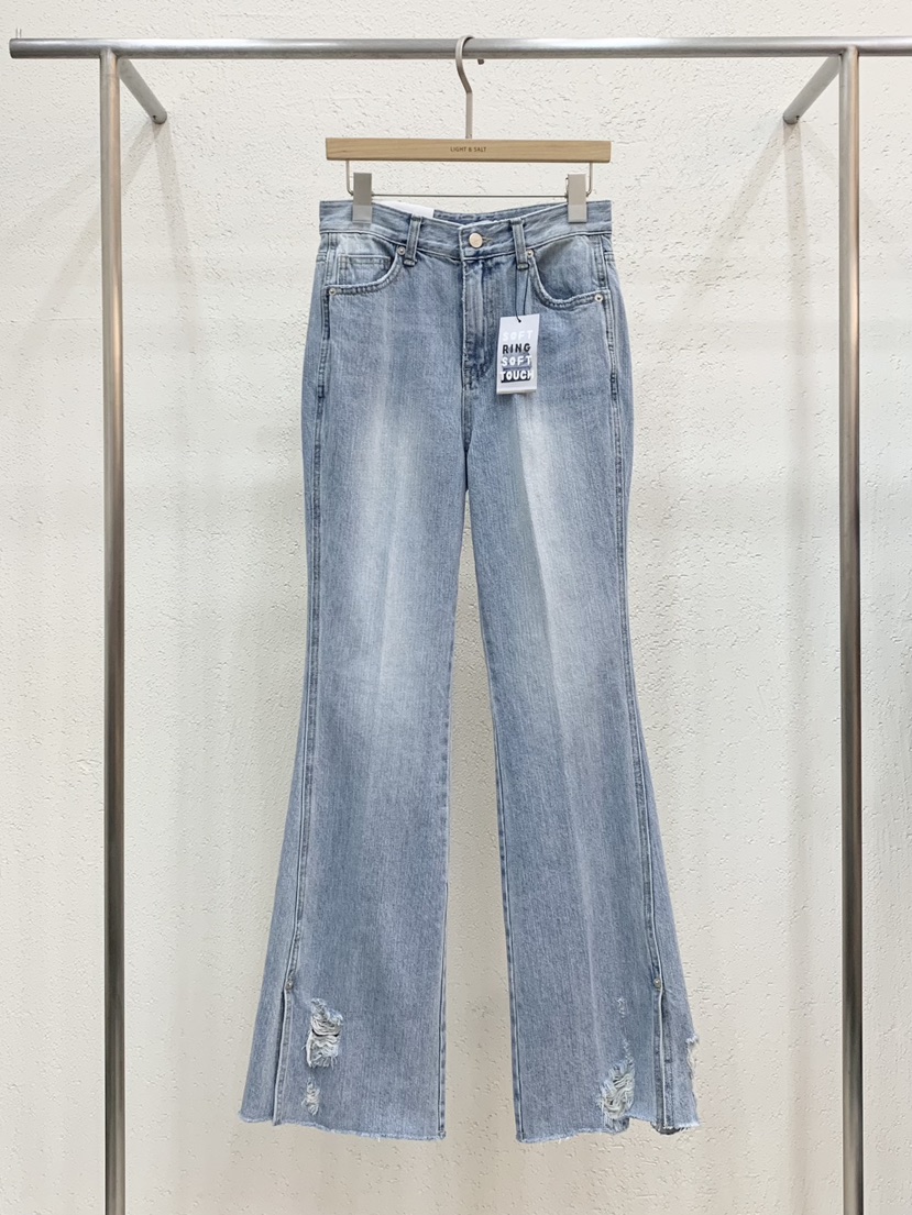 LIGHT AND SALT韓國東大門代購女士新品26春夏推薦牛仔褲LIGHT AND SALT牛仔褲圖色1