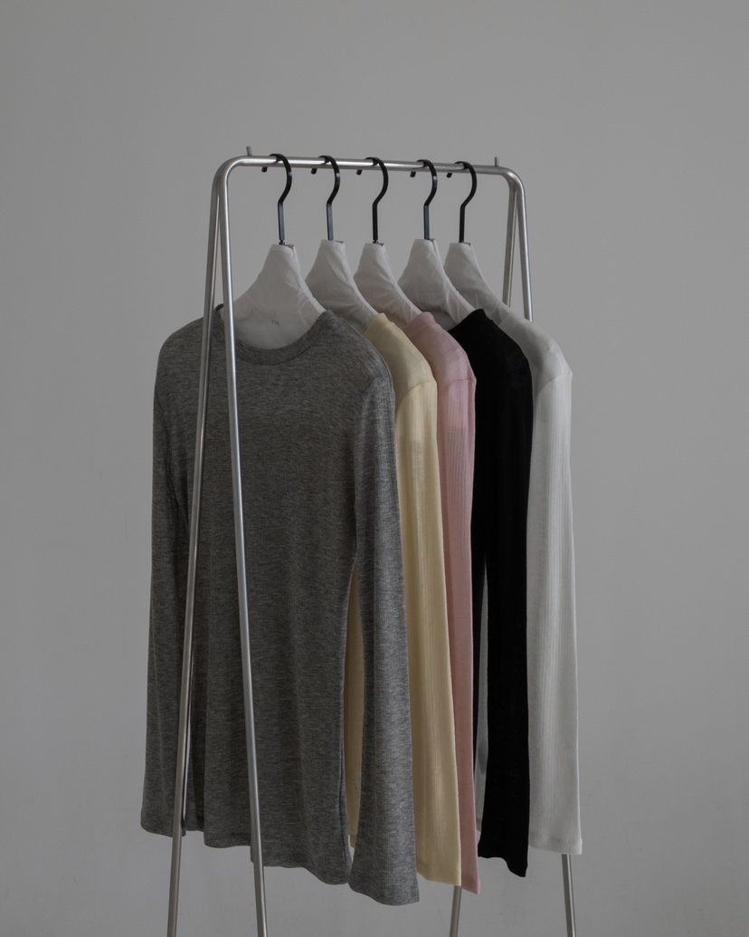 HONG-P韓國東大門代購女士新品職業時尚26春夏長袖T恤羊絨HONG-P長袖T恤