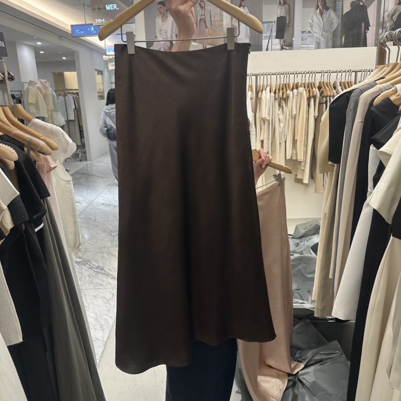 MER韓國直郵實拍女裝新品人氣職業推薦26春夏休閑熱賣長裙MER/ANGELO BIANCO長裙圖色2棕色