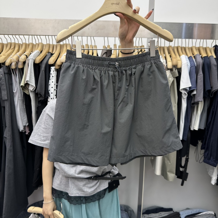 SPECIAL韓國直郵實拍女裝新品時尚休閑職業26春夏短褲長款SPECIAL短褲圖色3墨色