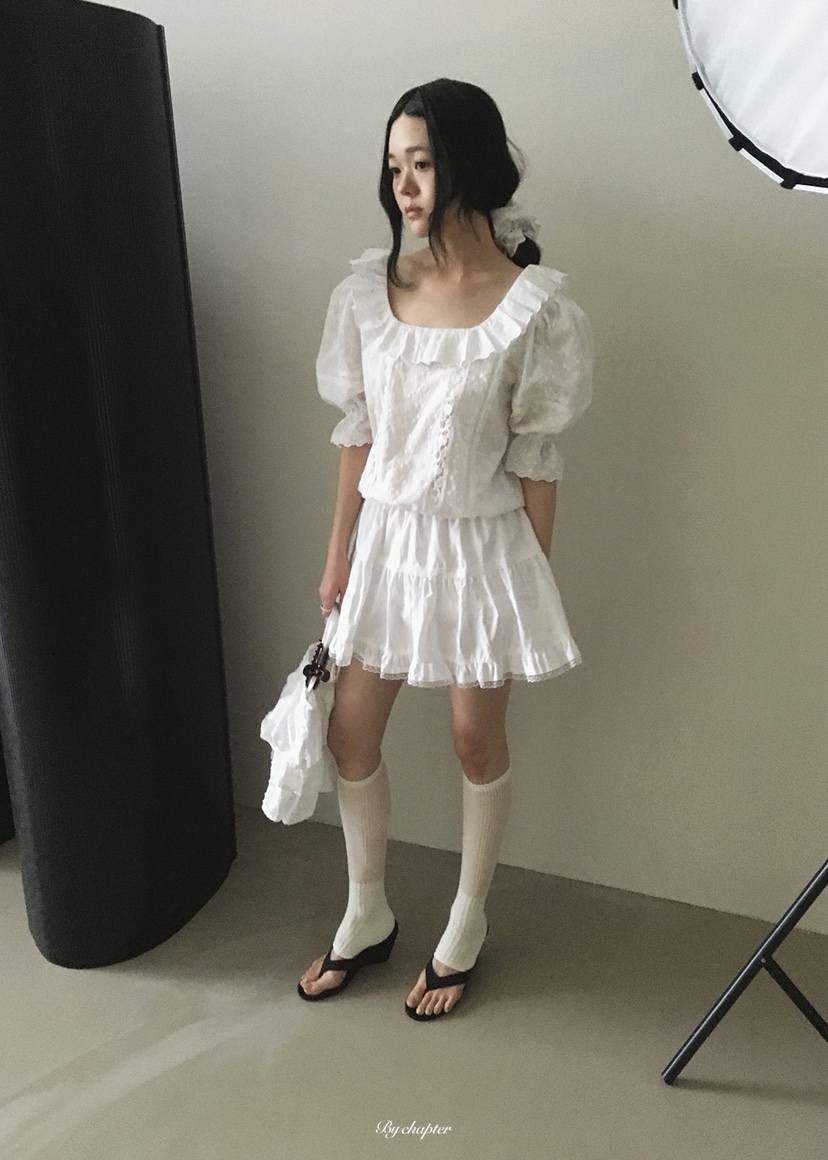 BY CHAPTER韓國東大門直郵女裝新品推薦時尚襯衫蕾絲衫雙面BY Chapter襯衫/蕾絲衫