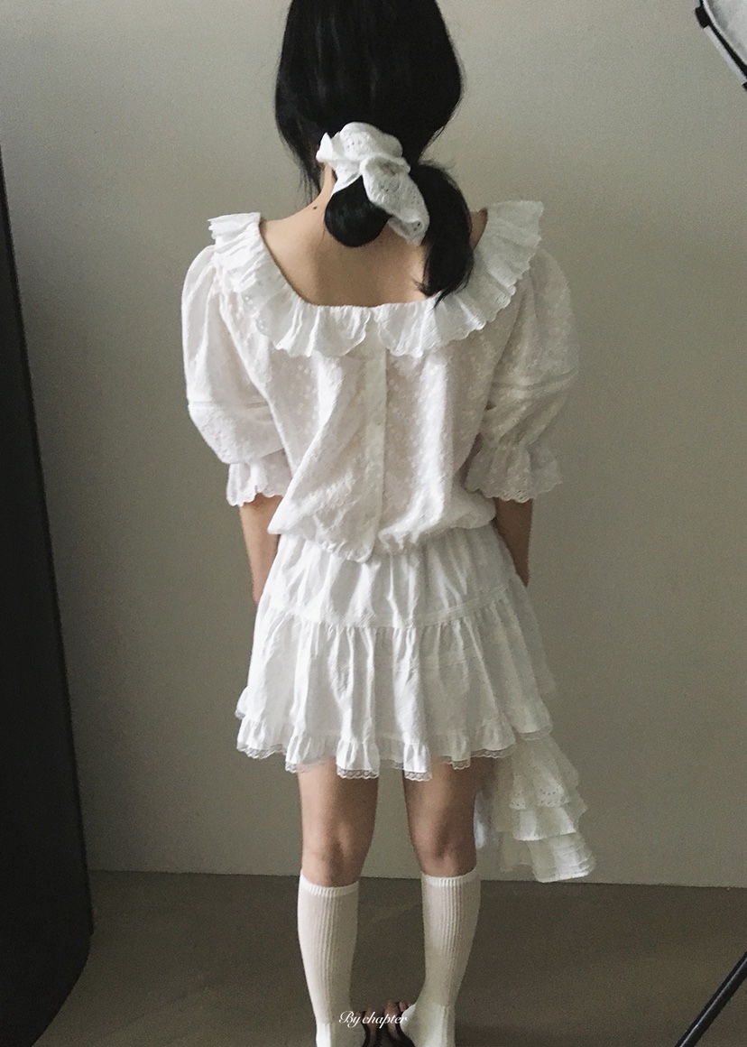 BY CHAPTER韓國東大門直郵女裝新品推薦時尚襯衫蕾絲衫雙面BY Chapter襯衫/蕾絲衫