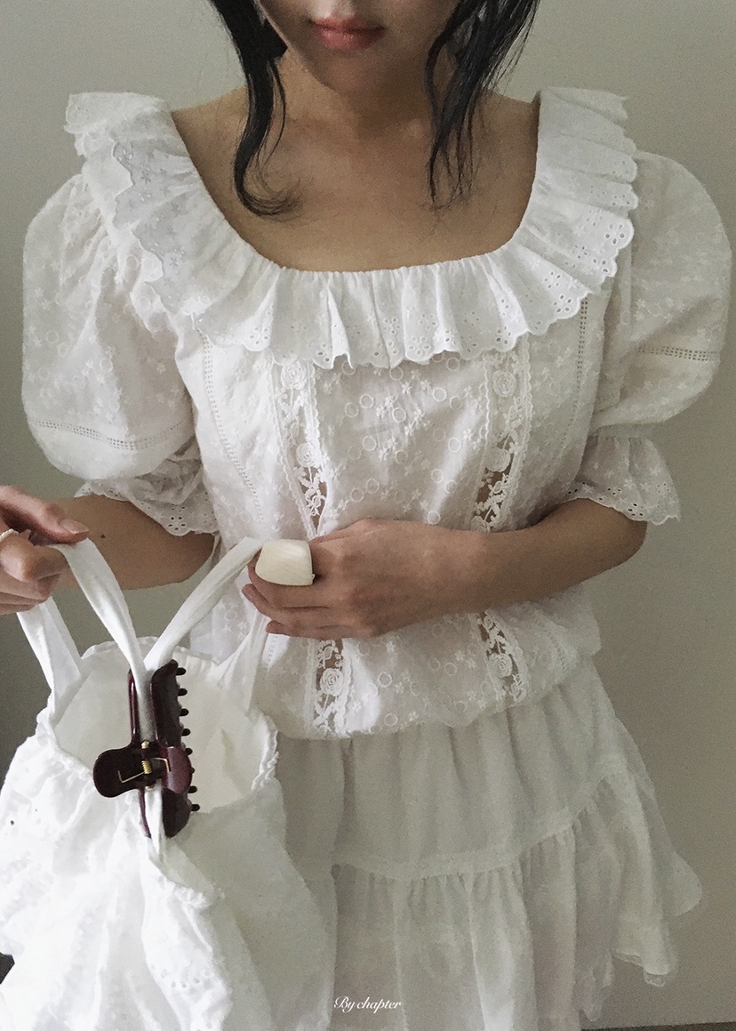 BY CHAPTER韓國東大門直郵女裝新品推薦時尚襯衫蕾絲衫雙面BY Chapter襯衫/蕾絲衫