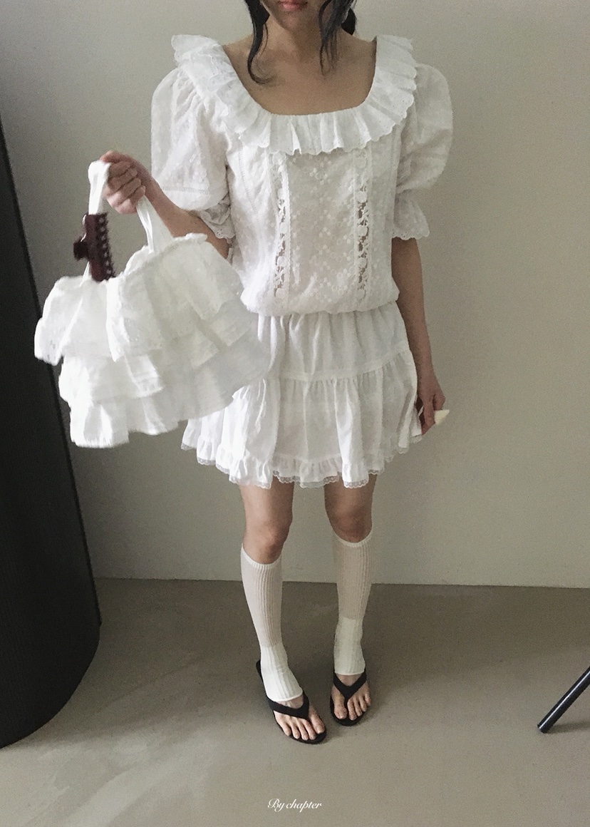 BY CHAPTER韓國東大門直郵女裝新品推薦時尚襯衫蕾絲衫雙面BY Chapter襯衫/蕾絲衫