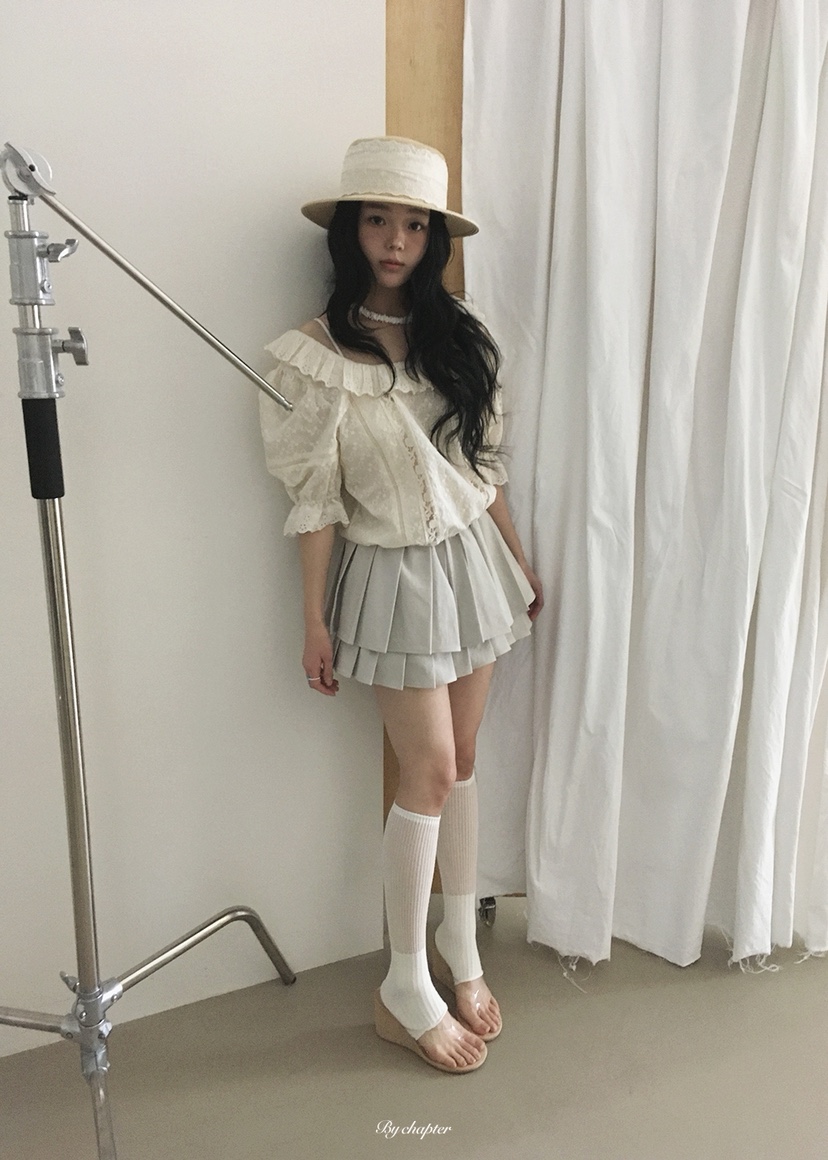 BY CHAPTER韓國東大門直郵女裝新品推薦時尚襯衫蕾絲衫雙面BY Chapter襯衫/蕾絲衫