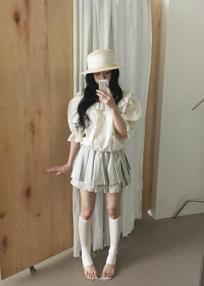 BY CHAPTER韓國東大門直郵女裝新品推薦時尚襯衫蕾絲衫雙面BY Chapter襯衫/蕾絲衫